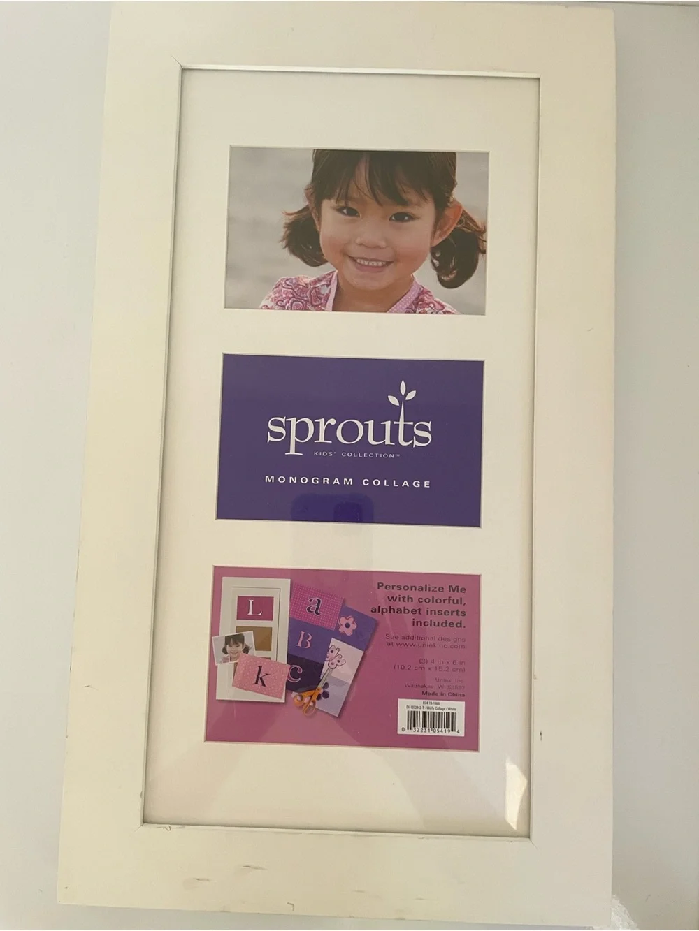 New Sprouts kids collection monogram collage photo frame
